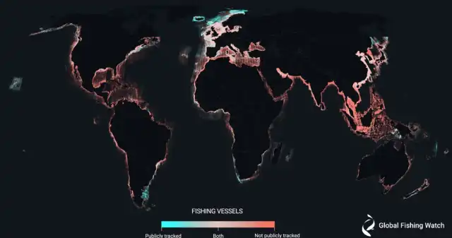 Wielka kradzież w oceanach. Mroczne statki łowią na obszarach chronionych Większość, dużych, statków, rybackich, jest, monitorowana, przez, żadne, globalne, władze, Analiza, zdjęć, satelitarnych, pokazu Wielka kradzież w oceanach. Mroczne statki łowią na obszarach chronionych