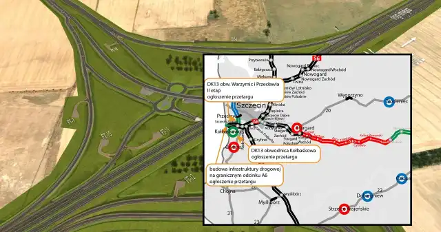 Kluczowe inwestycje koło Szczecina. Szybszy przejazd, ale więcej kontroli Generalna, Dyrekcja, Dróg, Krajowych, Autostrad, poinformowała, ogłoszeniu, przetargu, budowę, dwóch, obwodnic, infrastruktury, Kluczowe inwestycje koło Szczecina. Szybszy przejazd, ale więcej kontroli