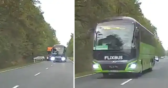 Kierowca FlixBusa straci pracę. Wszystko przez nagranie w internecie mediach, społecznościowych, pojawiło, nagranie, przedstawiające, niebezpieczne, zdarzenie, udziałem, autobusu, sieci, FlixBus, N Kierowca FlixBusa straci pracę. Wszystko przez nagranie w internecie