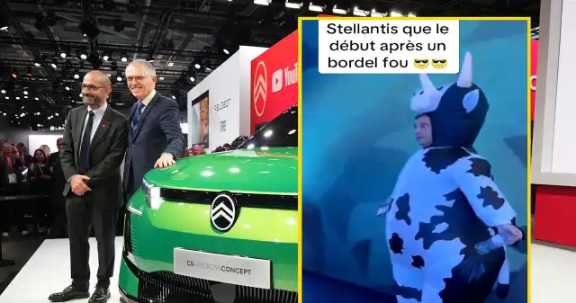 Człowiek-krowa ośmieszył Stellantisa. Narobił wstydu na cały świat Kilka, milionów, odsłon, uwaga, mediów, całego, świata, efekt, nietypowego, happeningu, zorganizowanego, przez, rozczarowanego, Człowiek-krowa ośmieszył Stellantisa. Narobił wstydu na cały świat